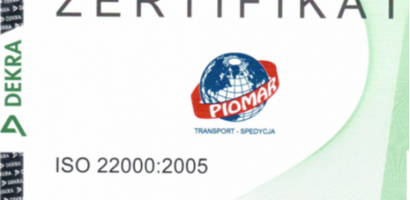 Wir erhielten das Zertifikat ISO 22000:2005!